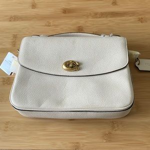 Coach Cassie Leather Bag, cream/chalk color. BRAND NEW NEVER USED!